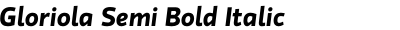Gloriola Semi Bold Italic